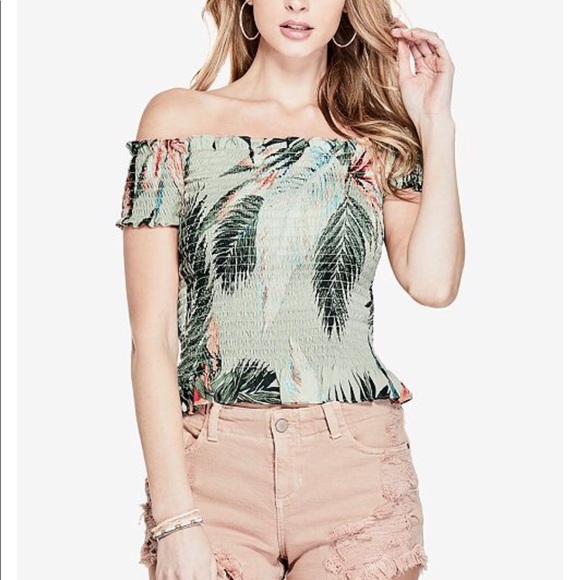 Guess Tops - Guess Darcy off the shoulder blouse
